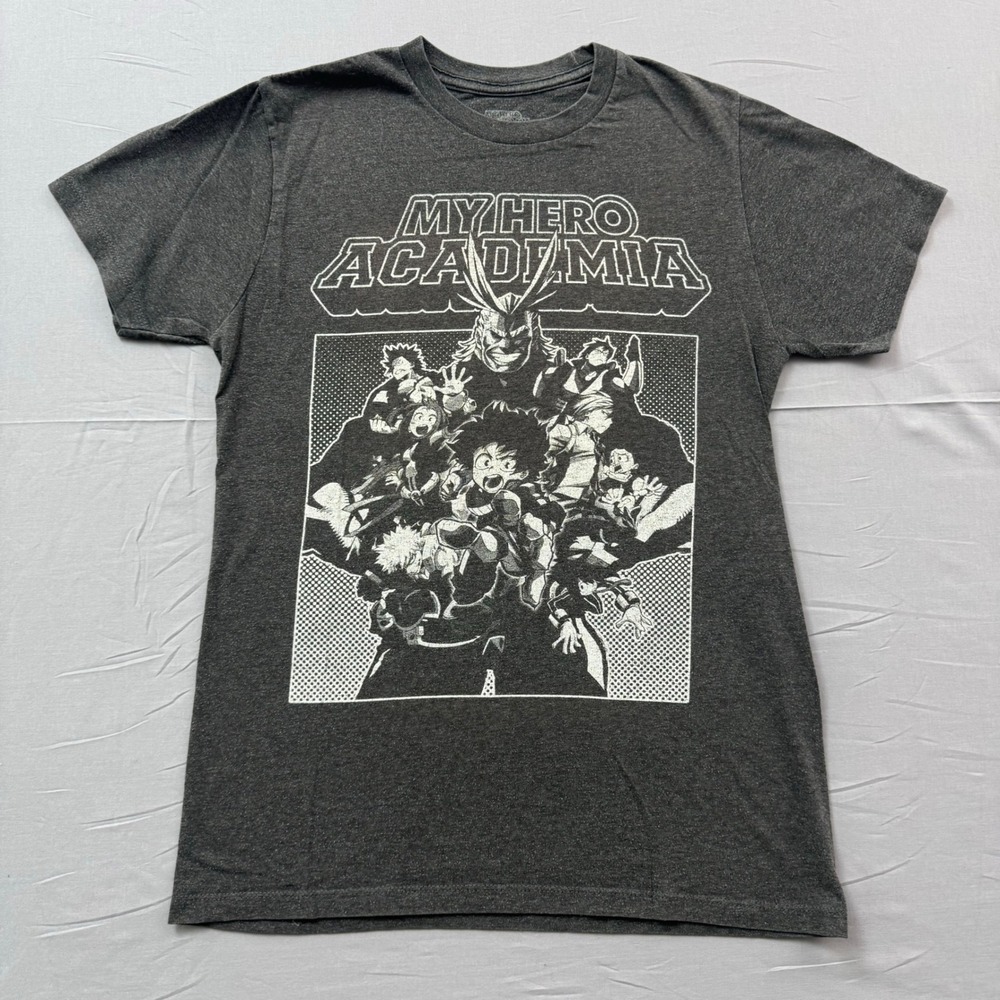 My‎ Hero Academia Funimation Graphic T-Shirt Charcoal Grey XS Anime Manga Deku